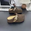 Novedad Verano 2026 Estilo 6cm Suela de Plataforma Ligera Hebilla Casual Moda Trendy para Mujer Hueco Estilo Birkenstock Mocasines Cerrados