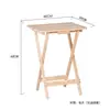 Mesa de Café Pequeña Plegable para el Hogar Mesa para Sofá Mesa Bandeja de Madera Maciza Mesa Auxiliar Mesa de Té Móvil Mesa Pequeña para Exteriores Mesa Plegable