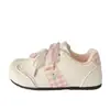 Zapatillas de mujer estilo lindo 2026 otoño nuevo zapatos deportivos para mujer, zapatos casuales de dibujos animados de manzana, zapatillas blancas, zapatos de plataforma