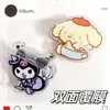 Organización de Clips de Plástico para Carpeta, Clips Acrílicos Cinnamoroll para Papel de Examen, Clips de Papelería Sanrio, Clips Transparentes de Dibujos Animados para Asegurar Documentos
