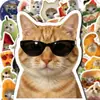 Pegatinas Divertidas de Gato Emoticono Hakimi Gato Genial Creativas DIY Decorativas Impermeables Autoadhesivas