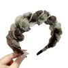 Faixa de cabelo de rede estilo coreano com copa alta para mulheres, elegante e moderna, adequada para usar na rua ou para lavar o rosto, com presilha de dentes