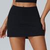 Falda de Tenis Fitness Lulu Bolsillo Igual Forro Falda Deportiva Anti-running para Mujer Casual Falso Dos Piezas Pantalón Falda Yoga