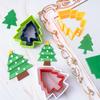 Herramientas para hornear Molde para galletas DIY Molde para prensar fondant Estrella de cinco puntas Hombre de jengibre Flor de ciruelo Árbol de Navidad Molde cortador de plástico Juego de 5 piezas