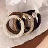 Nuevo Estilo Anillo Trenzado Grueso para el Cabello Payon de Alta Elasticidad Accesorios para el Cabello Combinable con Todo Abalorio Dorado Grueso Tendones de Goma Alta Elasticidad y Duradero