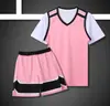 Traje de Baloncesto Falso de Dos Piezas para Niñas, transpirable, de secado rápido, manga corta, uniforme de equipo para partido de baloncesto
