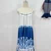 Falda lencero de algodón y lino teñida a mano, estilo étnico, estilo playero, estilo Yunnan, Lijiang, Sanya, Xinjiang, Tailandia.