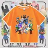 Camiseta de manga corta de verano para niños y niñas, ropa de verano, juego transfronterizo Roblox Animal Hospital, ropa de verano de manga corta para niños