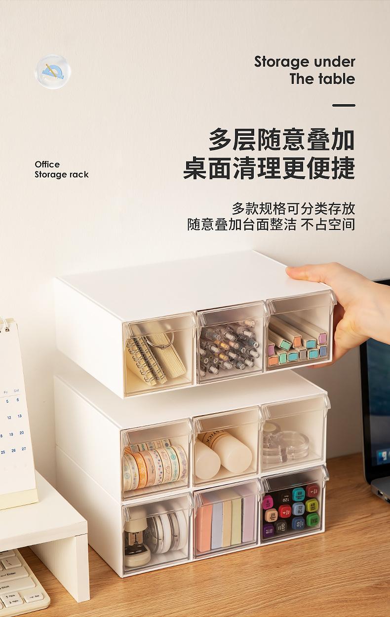 日式INS桌面九宫格收纳盒贴纸马克笔文具收纳盒箱抽