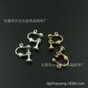 Pendientes franceses con clip en espiral de cobre puro de 4 mm, accesorios de joyería, pendientes de tornillo multicolores al por mayor