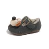 Lindas pantuflas de dibujos animados de cachorro estilo Birkenstock, novedad otoño/invierno 2026, estilo coreano para niñas, suela suave, forro de felpa y cálidos zapatos de algodón