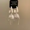 Elegantes Brincos de Franja de Pérola Românticos Estilo Francês para Mulheres com Senso de Design, Luxo Leve, Alto Padrão, Acessórios de Orelha e Presilhas de Orelha Únicos da Moda