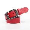 Cinturón de Cuero para Mujer, Cinturón Ancho de Piel Genuina, Cinturón Color Café, Cinturón Versátil Vintage para Jeans, Estilo Bohemio
