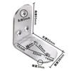 Escuadra triangular de acero inoxidable 201 engrosado, ángulo fijo de hierro angular para mesa y silla, ángulo recto de 90 grados, conector de herrajes para muebles