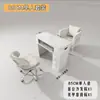 2026 Nuevo Juego de Mesa y Sillas para Manicura con Mármol Estilo Crema Sensación de Lujo Ligero Mesa y Sillas para Salón de Uñas
