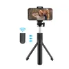 Atacado de fábrica bastão de selfie com controle remoto Bluetooth e luz de preenchimento tripé retrátil portátil para celular live selfie