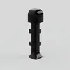 Rodapié Metálico Curvo con Luz, Montaje Superficial, Rodapié de Aleación de Aluminio de 6cm, Tipo Clip