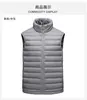 Chaleco de plumón nuevo Otoño/Invierno 2021 para mujer, corto, ligero, cálido, con cuello alto, chaqueta de moda casual