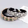 Diadema transfronteriza para mujer, estilo barroco europeo y americano, forma de esponja, cristal ojo de caballo, diadema, accesorios para el cabello, venta al por mayor, nuevo tocado diadema