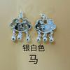 Colgante de plata de ley 999 con forma de campana y símbolo del zodiaco, colgante de plata con forma de campana y símbolo de larga vida.