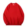 Moletom de Algodão 300g com Gola Redonda e Ombro Caído para Homens, Blusa Pulôver Solta, Manga Longa de Algodão Puro para Inverno, Sem Capuz, Roupa de Baixo