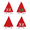 Sombrero de Navidad con Cuernos de Brillo para Adultos, Lazo, Copo de Nieve, Sombrero de Terciopelo Rojo, Regalo de Navidad, Sombrero de Reno de Dibujos Animados con Cuernos