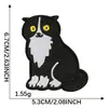 Parche bordado de gatito negro de dibujos animados importado original para planchar en tela, parche de tela bordada para accesorio de ropa DIY