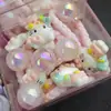 Con anillo decorativo para el pelo color cuerda elástica alta banda de goma en caja lindos accesorios para el pelo de bebé niños oso no daña el pelo