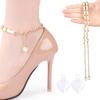Cordones de Cadena de Diamantes de Perlas, Tacones Altos, Cordones sin Talón, No Requiere Instalación, Tacones Anticaída para Personas Perezosas, Varias Correas