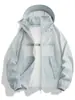 Ropa de Protección Solar de Montaña Verano Ropa Ligera con Capucha para Pareja Outdoor Viajes Deportes Ocio Chaqueta Anti Rayos UV