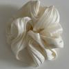 Coreia do Sul Suave Elegante Brilhante Perolado Tecido Anel de Cabelo Colon Moda Cetim Cabelo Flor Bola Elástico de Cabelo Acessórios de Cabelo