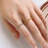 Anillo Retorcido Estilo Coreano con Diseño Minimalista Único, Abierto, Anillo Liso Color Dorado Personalizable, Anillo Trenzado Retorcido para Mujer