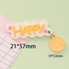 Horquilla de resina con forma de oso de fresa de dibujos animados, marca Happy, para hacer tú mismo, con pegamento en crema, para bolso de ganchillo, hebilla de zapato, parche, accesorios de joyería