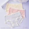 Fada da Flor 25330A Tipo Bebê Algodão Roupa Íntima Feminina Sem Costura 100% Algodão Calcinha Antibacteriana Feminina Cintura Média