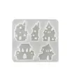 Zongbo Silicona Nuevo Producto Castillo de Halloween Molde de Silicona para Velas Casa Fantasma de Cinco Puntas Adorno Molde de Yeso