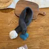 Bufanda de Punto Cruz con Forma de Corazón para Niños y Niñas, Calentador de Cuello de Lana Tejida para Bebé, Resistente al Viento y Cálido para Otoño e Invierno, de Moda