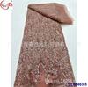 Vestido de noiva francês bordado com lantejoulas de florzinhas finas tecido de renda tecido de renda com lantejoulas para noiva