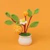 Girassol de Lã Transfronteiriço em Vaso Lírio-do-Vale Flor-Não-Me-Esqueça Tulipa Flor Artificial Ornamento Temporada Escolar Presente para Professor