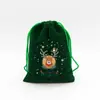 En stock Bolsa de Regalo de Dulces Navideños Bolsillo Paquete de Franela Regalo de Navidad Seguro Bolsa para Frutas Bolsa de Empaque para Almacenamiento de Snacks