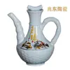 Botella de Vino de Cerámica de Jingdezhen Tarro de Vino Retro Sellado Frasco Pequeño 0.5kg Frasco de Cerámica para el Hogar Caja de Regalo