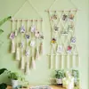 Tapiz de cuerda de algodón tejido para colgar en la pared decoración de pared para el hogar tela para el hogar dormitorio decoración colgante de mesita de noche B&B decoración de pared estilo juvenil