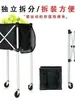 Marco de Tenis Plegable Carrito de Tenis de Aleación de Aluminio Carrito de Tenis Portátil Móvil Carrito de Entrenador Cesta para Recoger Pelotas Cesta de Pelotas de Tenis