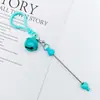 Llavero de Campana de Plástico de Colores Dulces Decoración Creativa para Bolsos DIY con Cuentas Llavero Colgante para Mochila Lindo