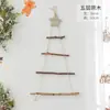 Tronco de Navidad para colgar en el árbol, triángulo, para colgar en la pared/puerta, ventana de centro comercial, decoración de escena de restaurante, accesorios, venta al por mayor