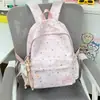 Mochila retro estilo americano con estampado de estrellas, estilo coreano, para estudiantes de secundaria y preparatoria, gran capacidad, versátil, ligera y casual