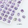Taladro de cristal Dongzhou de 8 x 10 con esquinas cuadradas largas y afiladas, taladro para uñas de cristal K9 de alta calidad, joyería DIY al por mayor