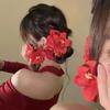 Pasador de Flores Super de Hada para Primavera y Verano con Lirios, Rosas Dulces de Playa y Flor de Hibisco para el Lado del Cabello y el Flequillo, Perfecto para Salir