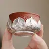 Taza de Té Pequeña de Arcilla Roja Arena Púrpura Plateada Hecha en Fábrica, Taza Maestra de Cerámica, Taza Personal para Cata de Té, Juego de Té Kung Fu, Taza Luohan