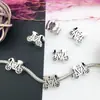 1 hoja aleación cuentas de agujero grande serie de plantas cuentas de agujero grande pulsera para niños cuentas de agujero grande accesorios apertura 4-5 mm