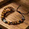 Directamente del fabricante: Pulsera Ajustable de Palosanto Vintage, Sencilla de Madera Natural Estilo Chino, Pulsera Versátil para Pareja